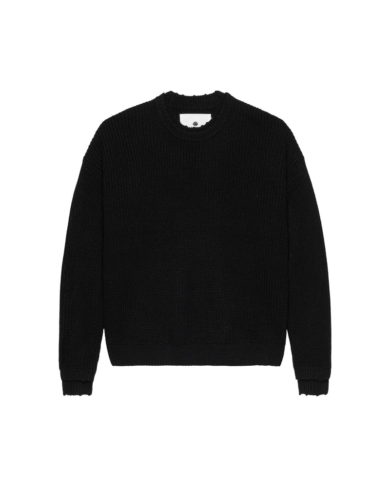 LOGO KNIT RAW EDGE