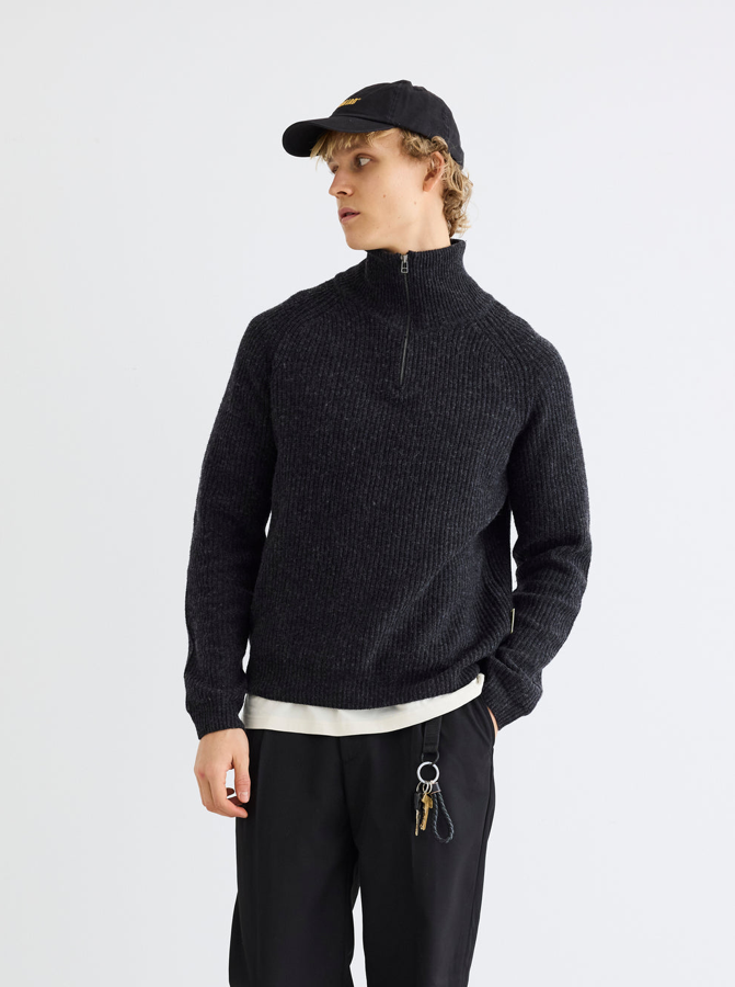 LASS WOOL HALF ZIP