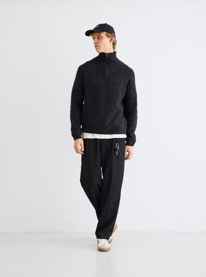 LASS WOOL HALF ZIP