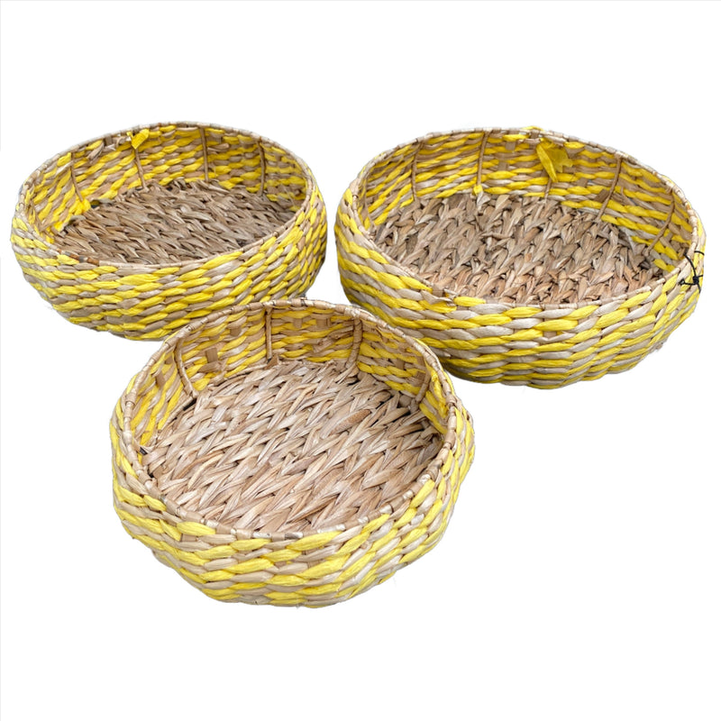 3-pieces braided baskets