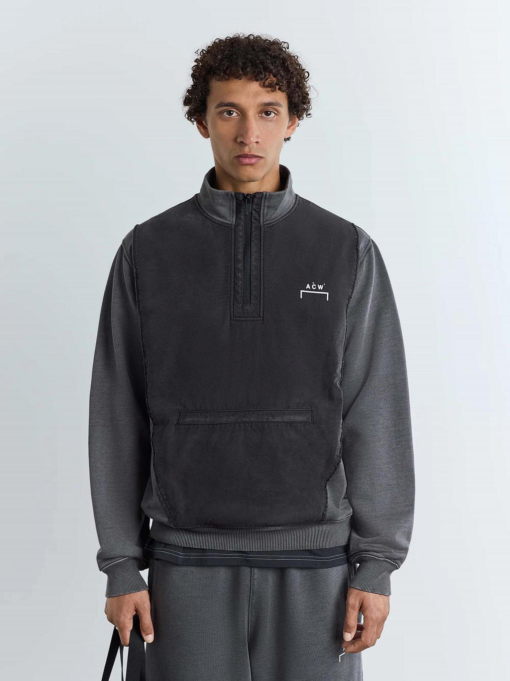A-COLD-WALL* Leigh 1/4 zip onyx