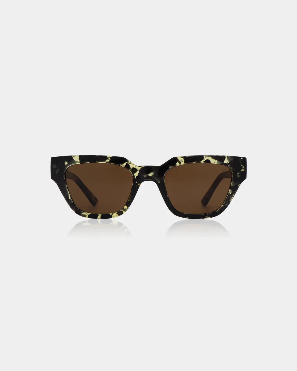 A. KJAERBEDE Kaws black yellow sunglasses