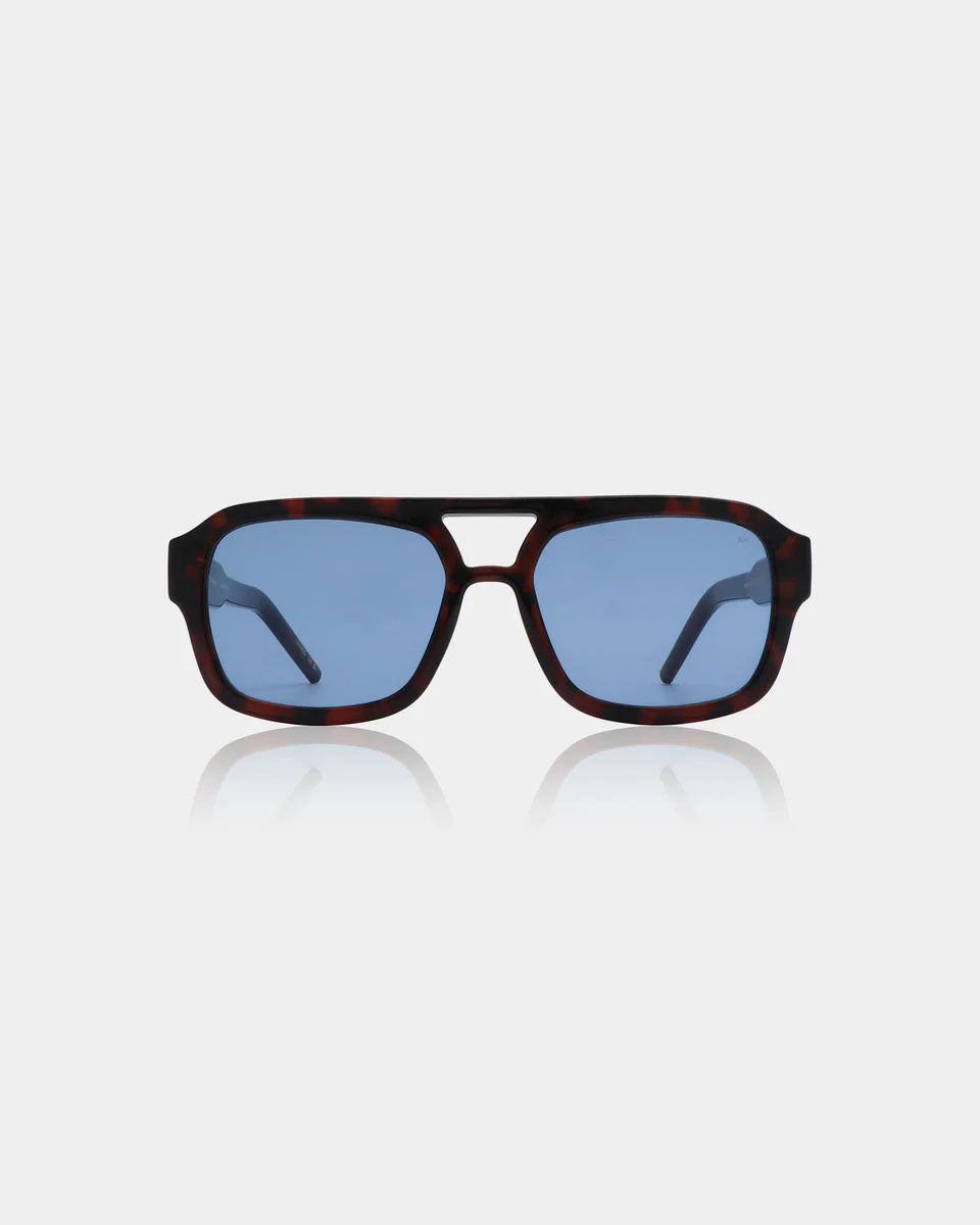 A. KJAERBEDE Kaya demi tortoise blue lens sunglasses