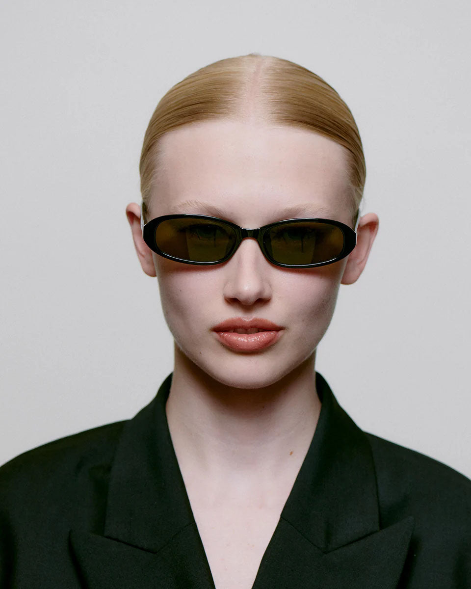 A. KJAERBEDE Macy black sunglasses