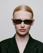 A. KJAERBEDE Macy black sunglasses