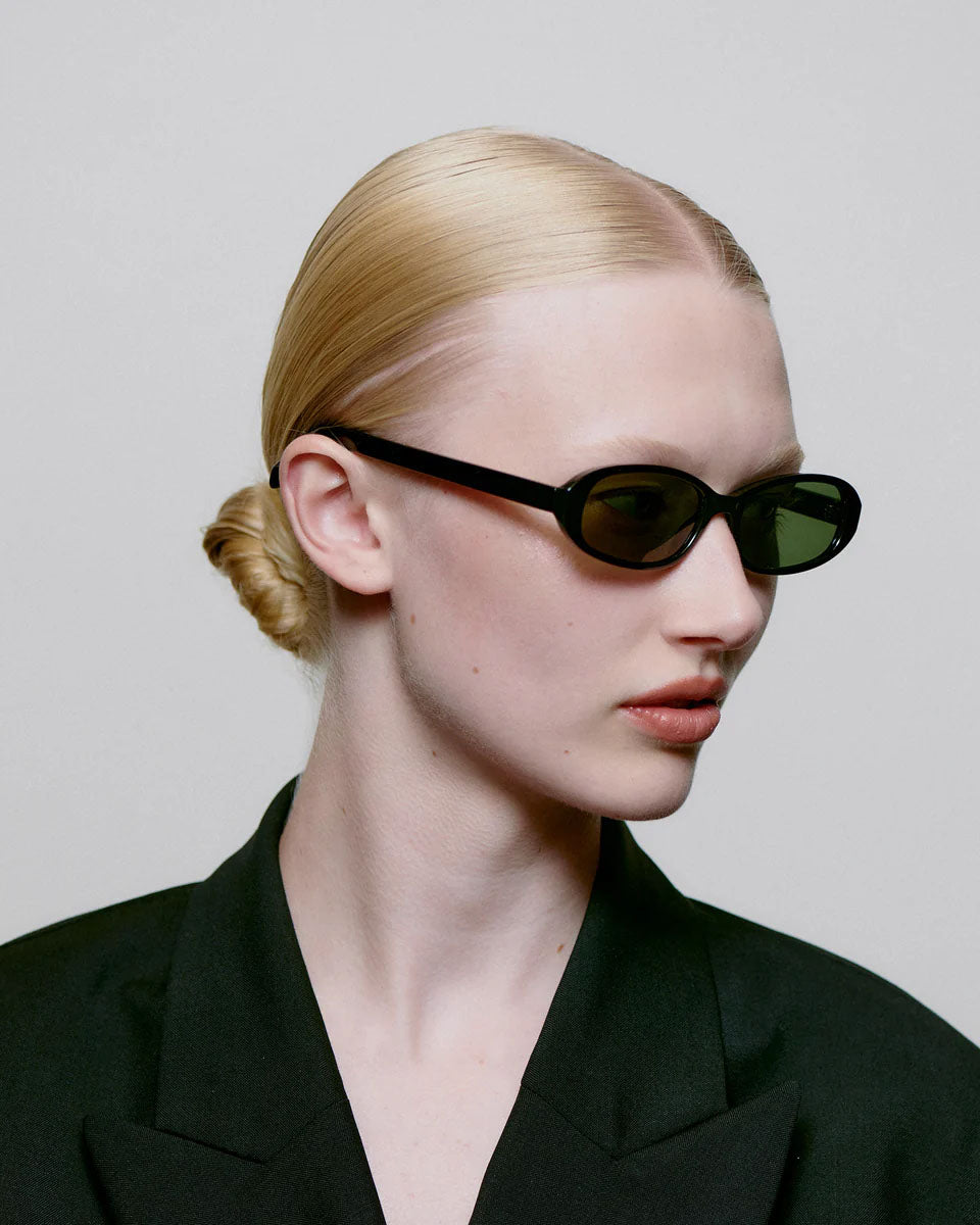 A. KJAERBEDE Macy black sunglasses
