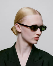 A. KJAERBEDE Macy black sunglasses