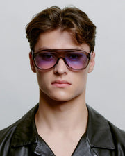 A. KJAERBEDE Rio grey transparent sunglasses
