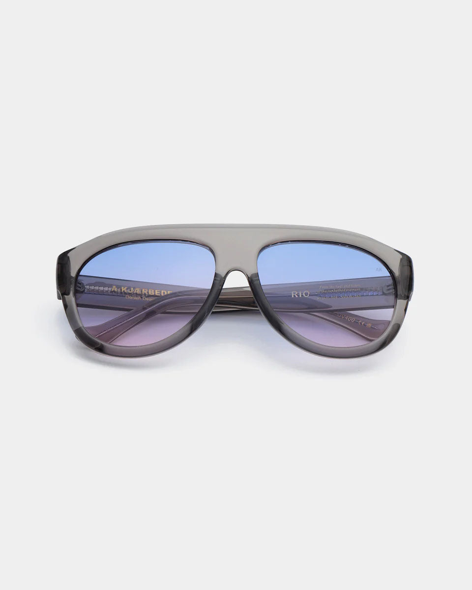 A. KJAERBEDE Rio grey transparent sunglasses