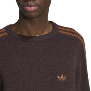 ADIDAS 3 Stripes fluffy knit crew sweatshirt aurora coffee KS4107