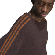 ADIDAS 3 Stripes fluffy knit crew sweatshirt aurora coffee KS4107