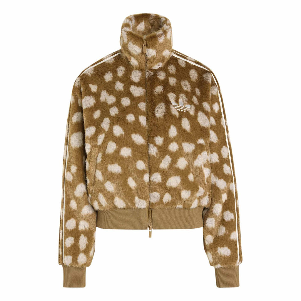 ADIDAS Faux fur animal print firebird jacket KT2142
