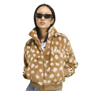 ADIDAS Faux fur animal print firebird jacket KT2142