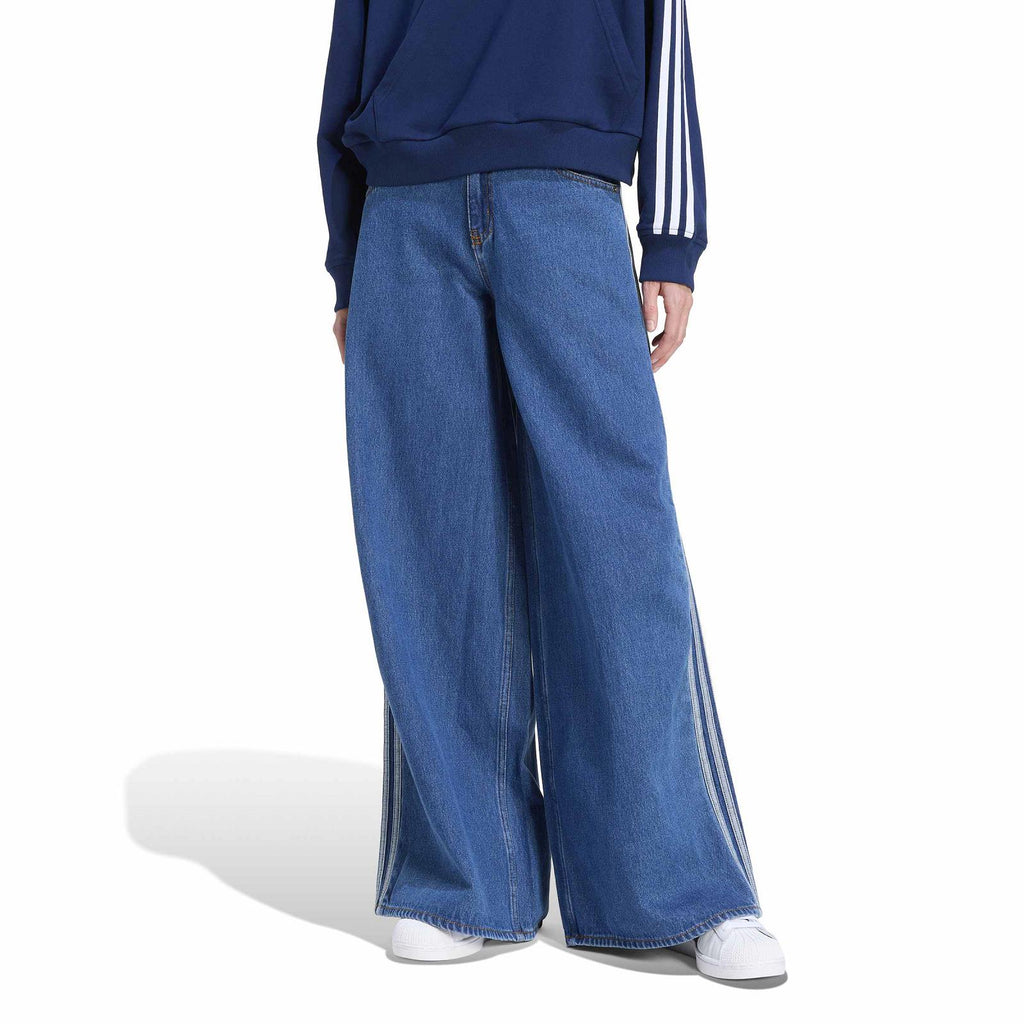 ADIDAS Firebird oversized denim pant blue
