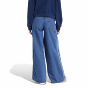 ADIDAS Firebird oversized denim pant blue