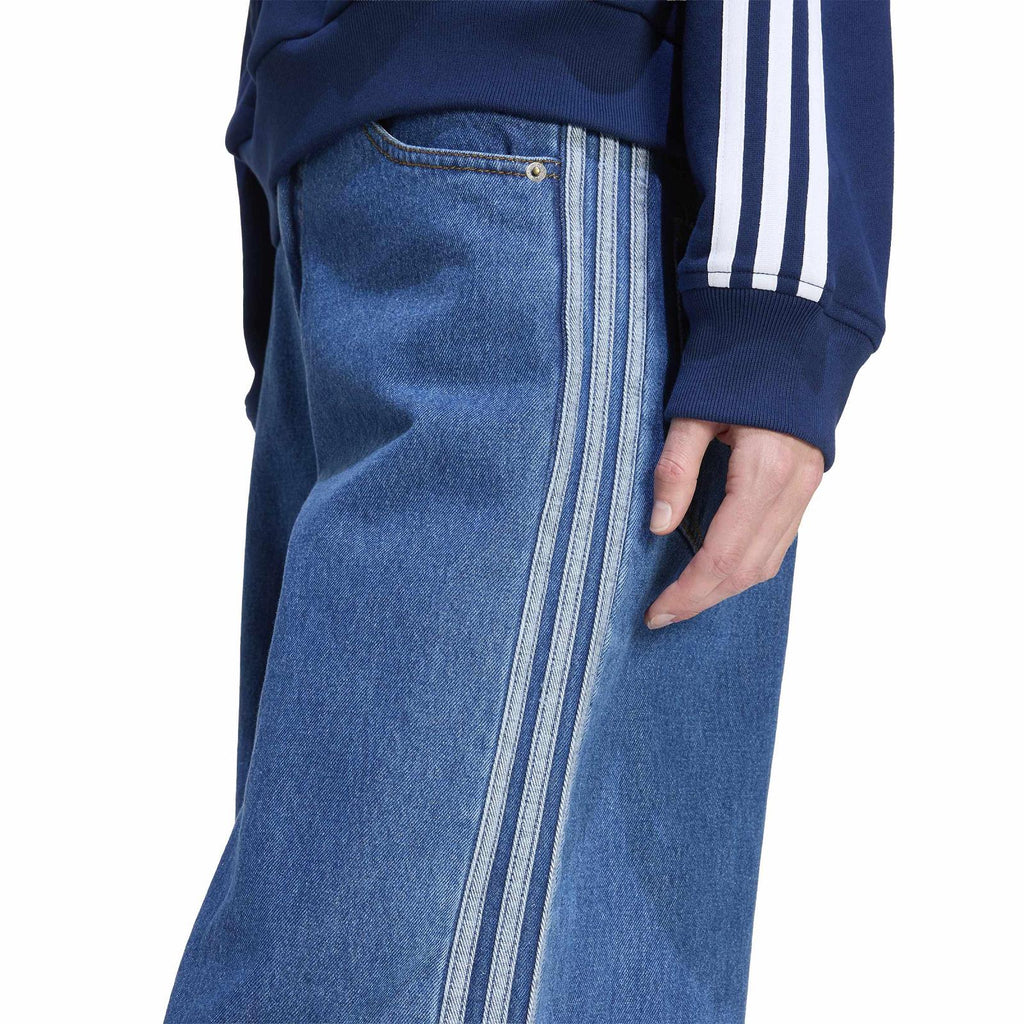 ADIDAS Firebird oversized denim pant blue