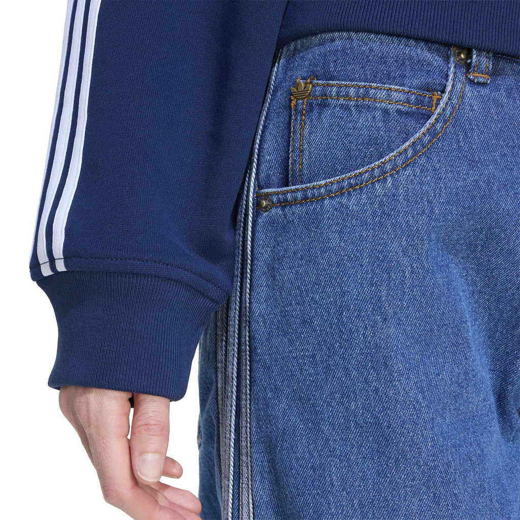 ADIDAS Firebird oversized denim pant blue