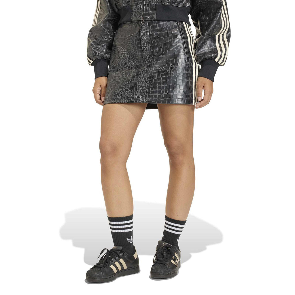ADIDAS Pleather mini skirt black