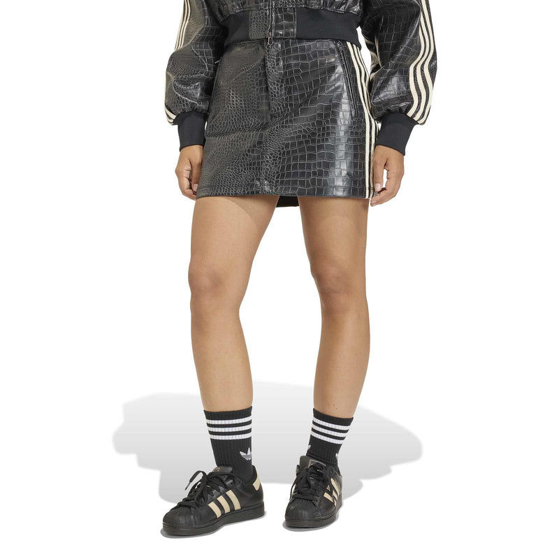 ADIDAS Pleather mini skirt black