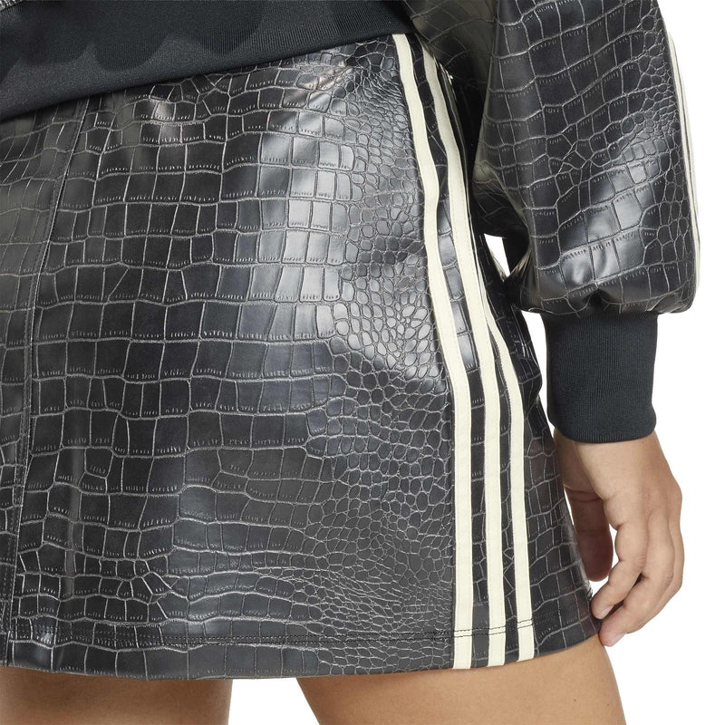 ADIDAS Pleather mini skirt black