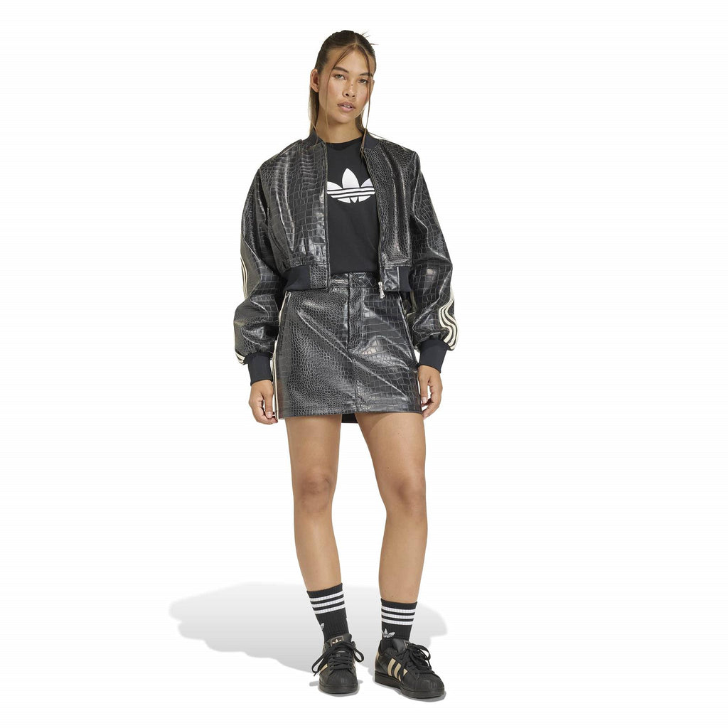 ADIDAS Pleather mini skirt black