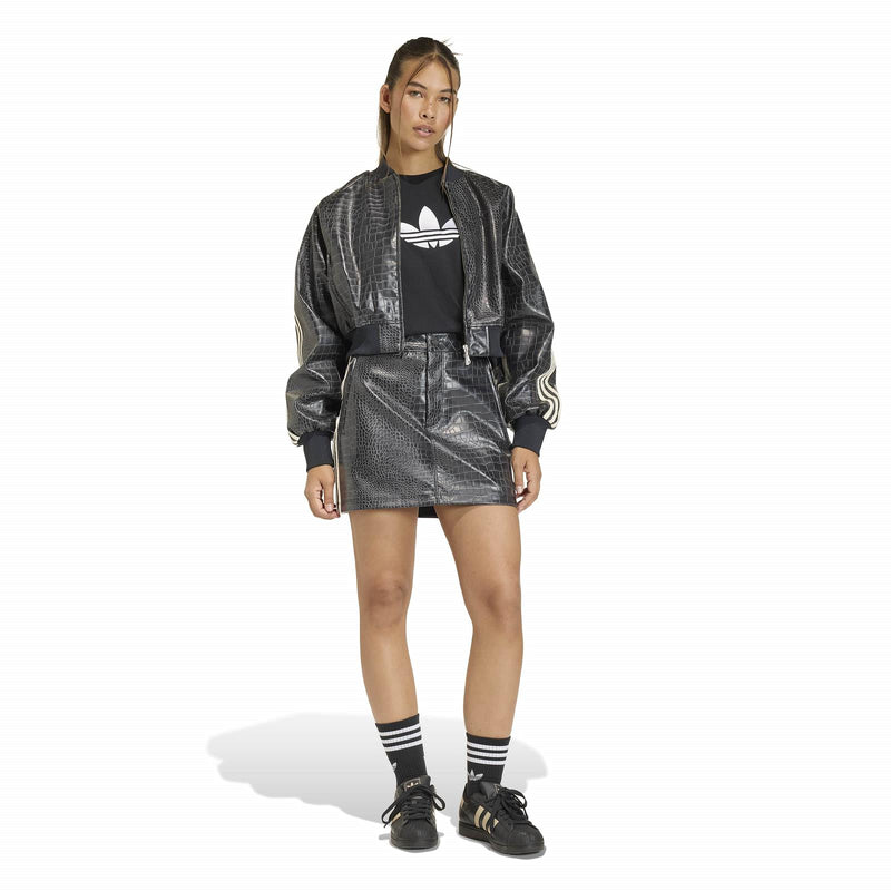 ADIDAS Pleather mini skirt black