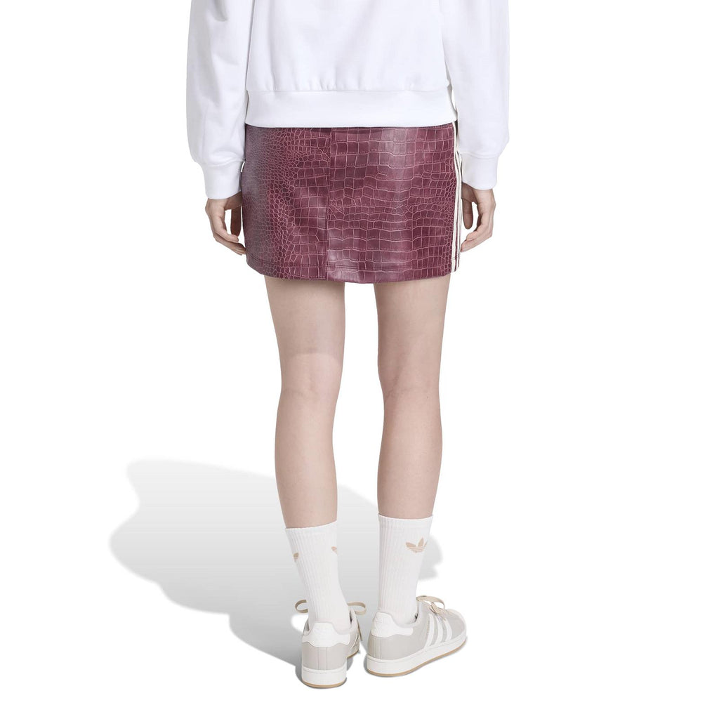 ADIDAS Pleather mini skirt maroon