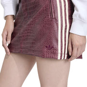 ADIDAS Pleather mini skirt maroon