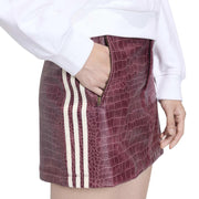 ADIDAS Pleather mini skirt maroon