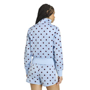 ADIDAS Satin polka dots TT track top clear sky blue KV1167