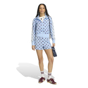 ADIDAS Satin polka dots TT track top clear sky blue KV1167