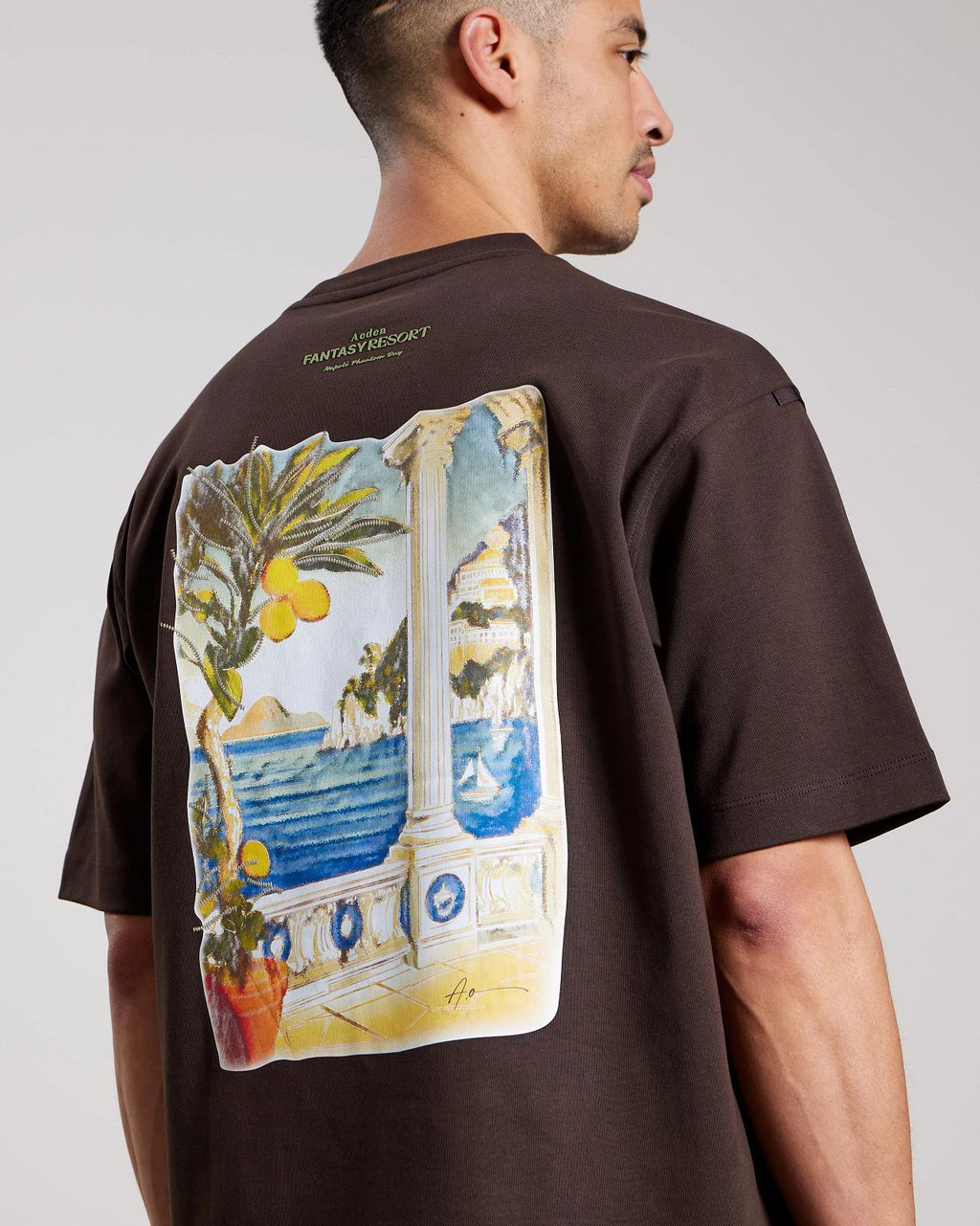AEDEN Adrio tee ganache brown