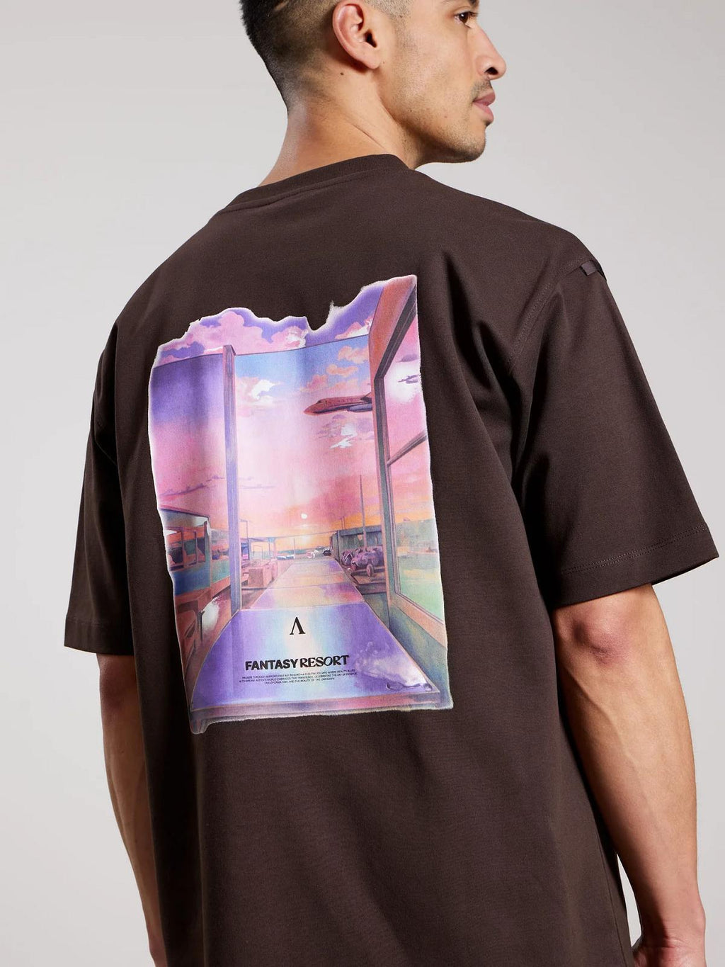 AEDEN Cassian tee ganache brown