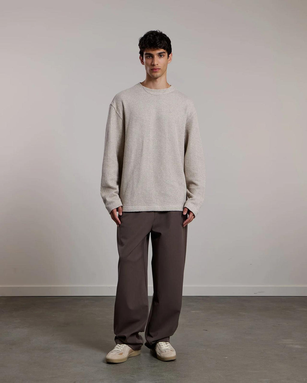 AEDEN Jayden LS tee sand