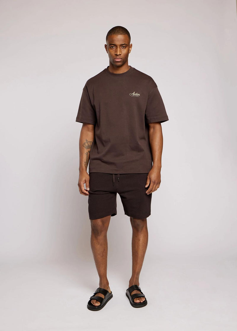 AEDEN Jimmy shorts ganache brown