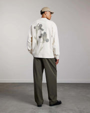 AEDEN Toine LS tee whitecap gray