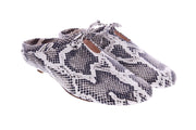AGL Abe easy mules fog snake print
