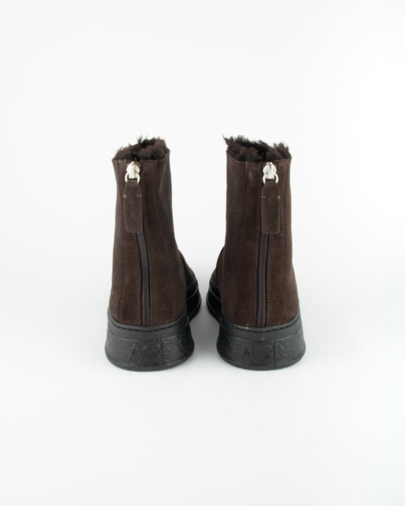 AGL Giuly warm ankle boots dark brown