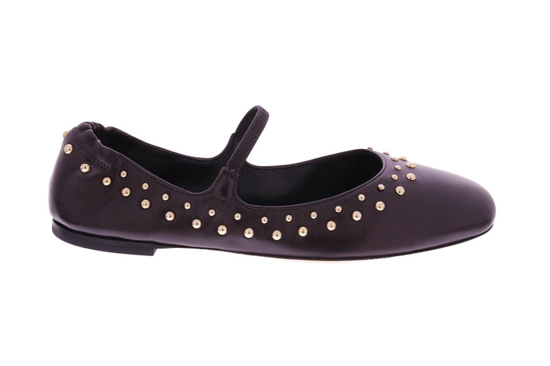 AGL Iris studs ballerinas dark brown - Shop in store at Monar Antwerp