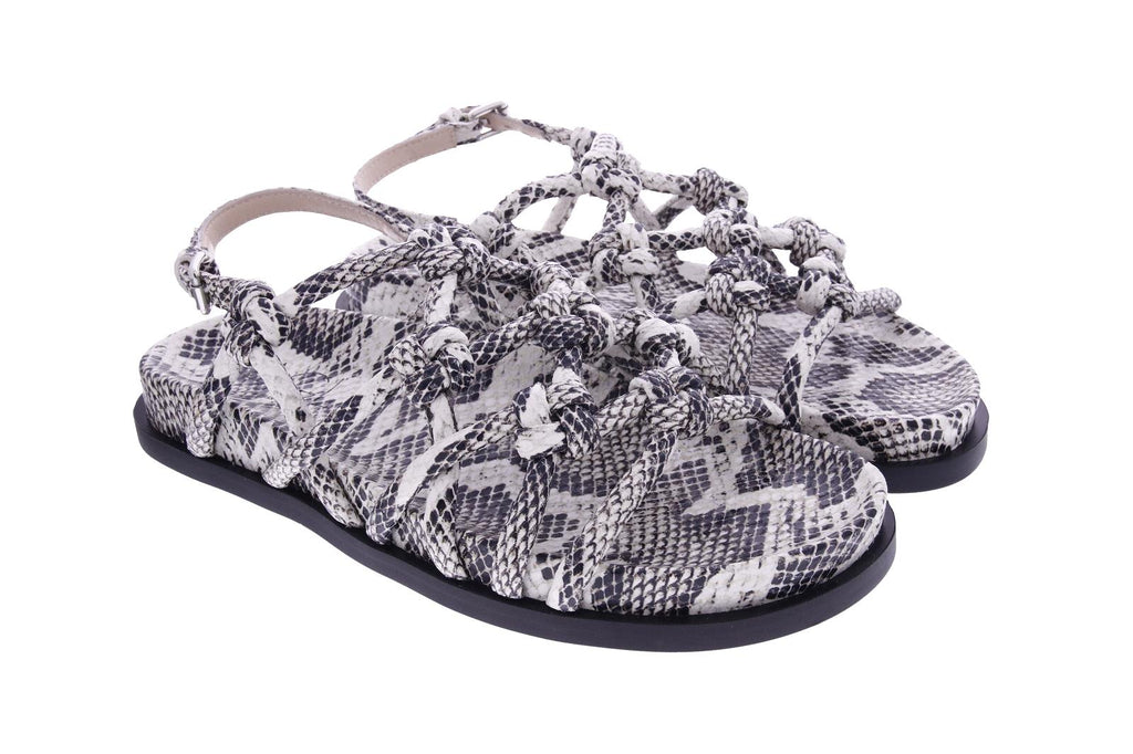 AGL Summer knots sandals fog snake print
