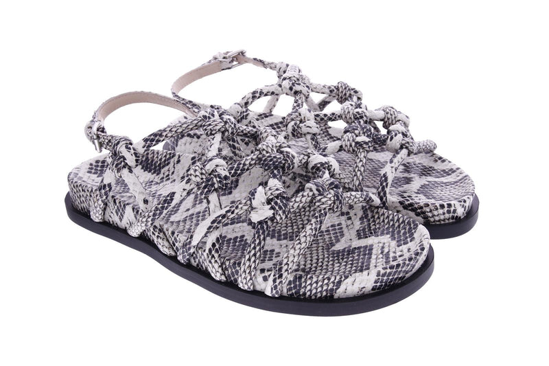 AGL Summer knots sandals fog snake print