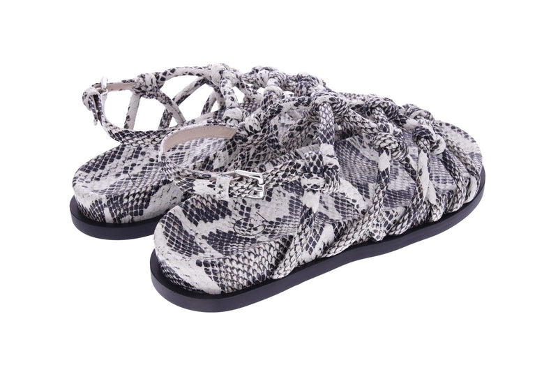 AGL Summer knots sandals fog snake print