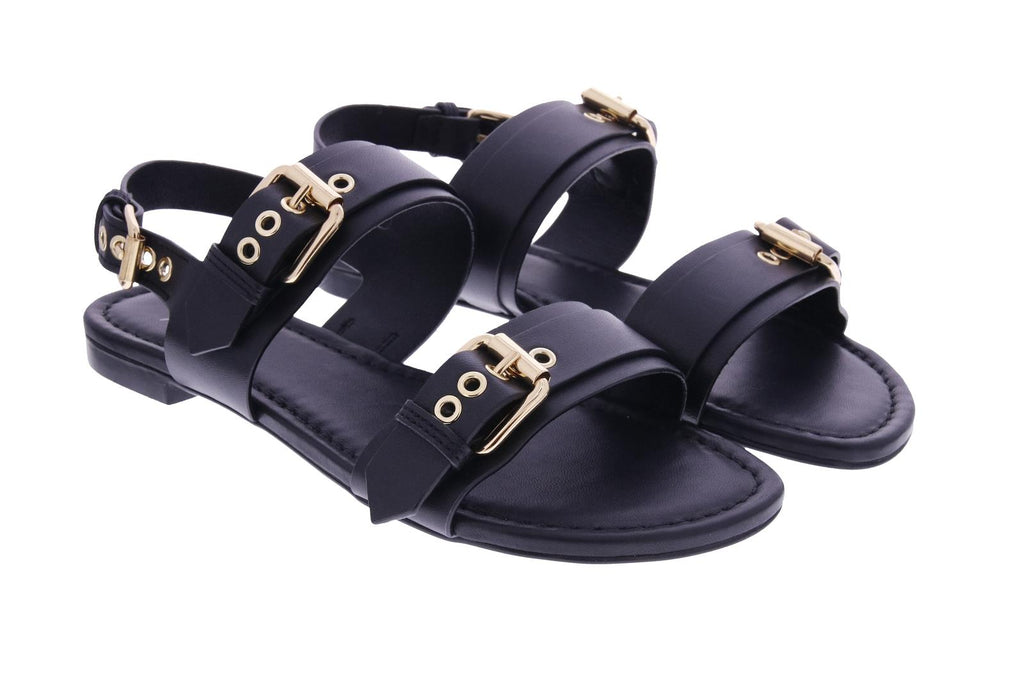 AGL Summer multi buckles sandals black