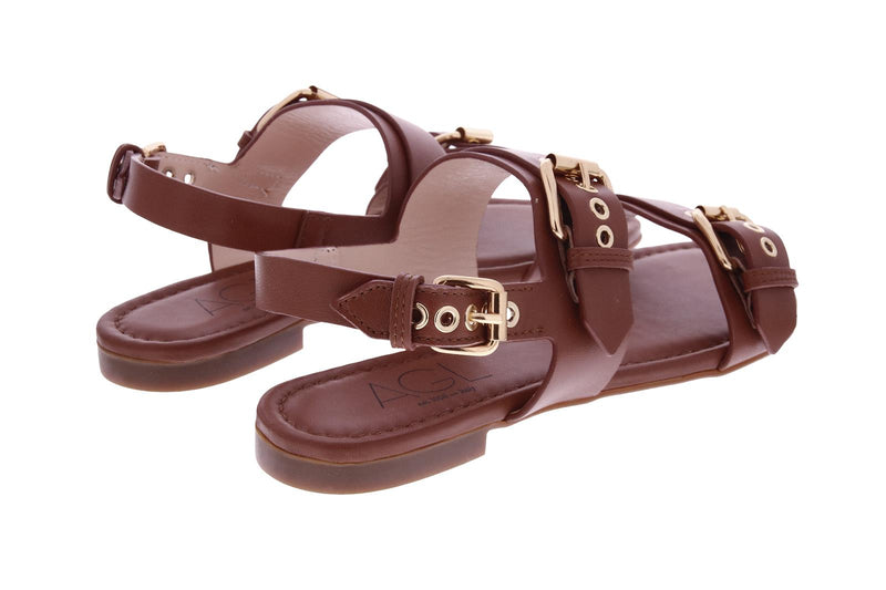 AGL Summer multi buckles sandals syrup brown  Antwerp