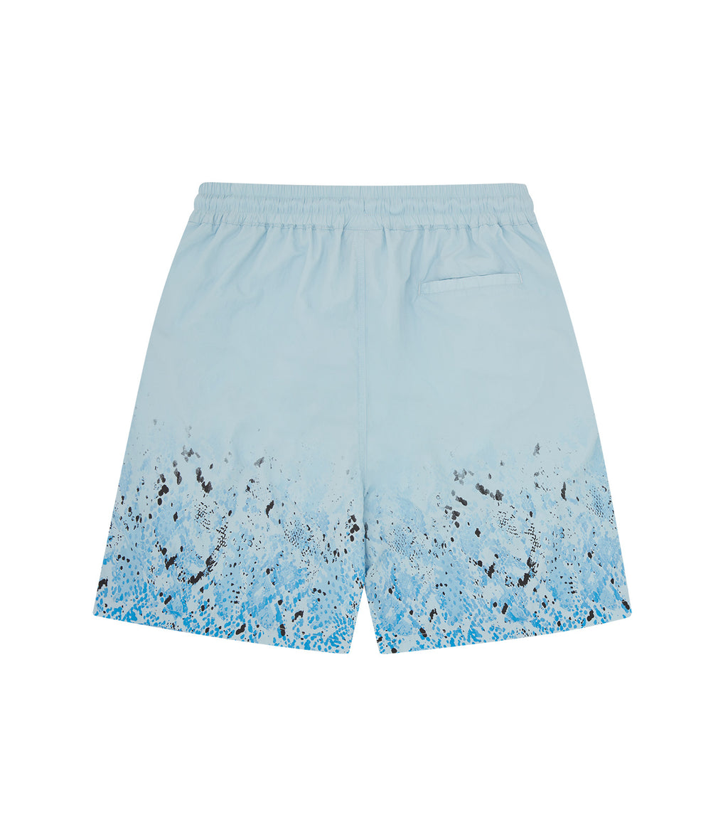 AICHE Gradient snakeskin running dog shorts