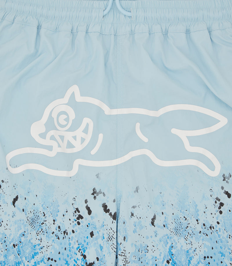 AICHE Gradient snakeskin running dog shorts