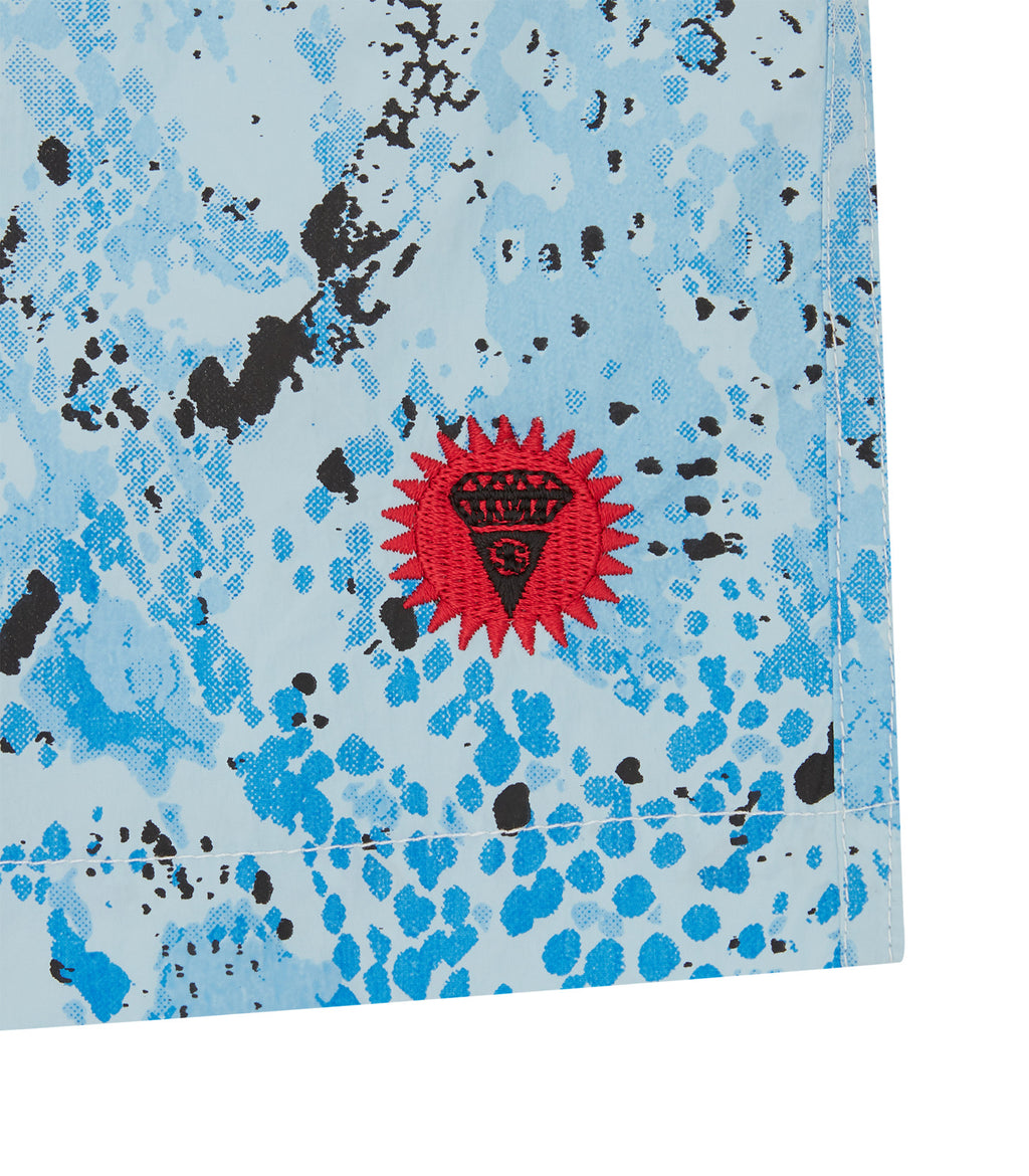 AICHE Gradient snakeskin running dog shorts