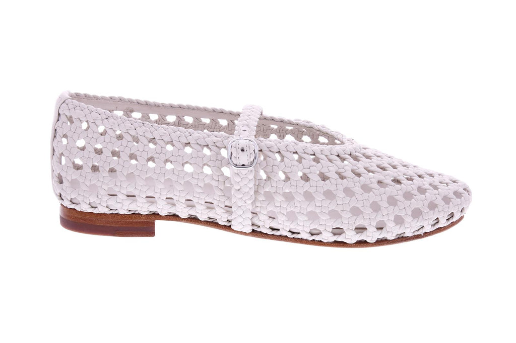 ALLAN K Wendy ballerinas white