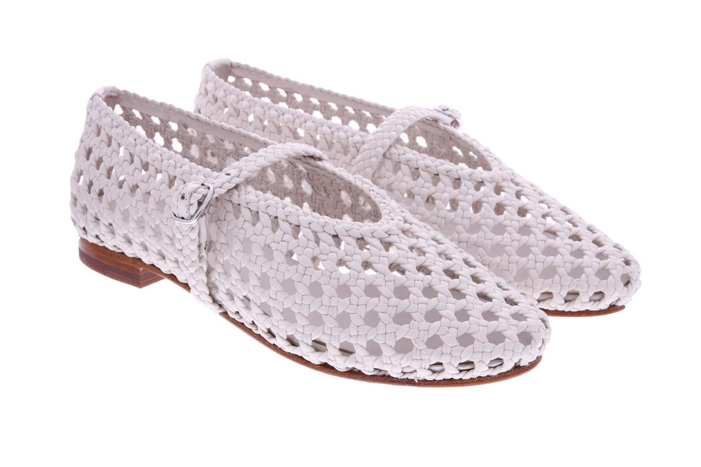 ALLAN K Wendy ballerinas white