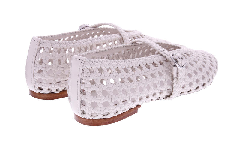 ALLAN K Wendy ballerinas white